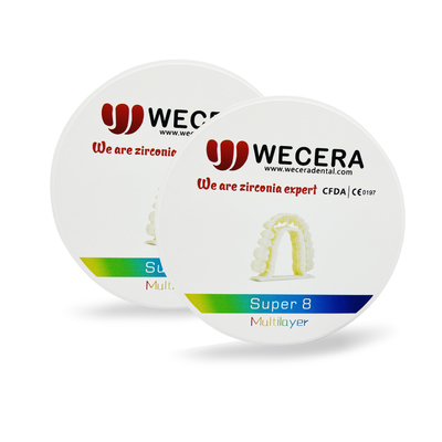 98mm Diameter Multilayer Zirconia Disc with 16 Vita Colors and 3 Bleach Colors Long-lasting Strength
