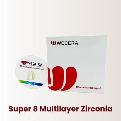 Sintering Density 6.0gcm3 3d multilayer zirconia suitable for dental laboratories using sintering program 1500 degree technology