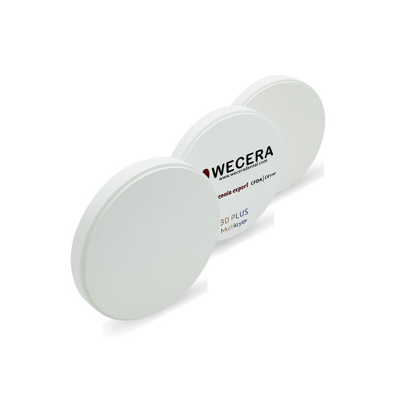 Dental Labs/ Milling Center 3D Multilayer Zirconia with 11 Gradients Sintering Temperature 1500C