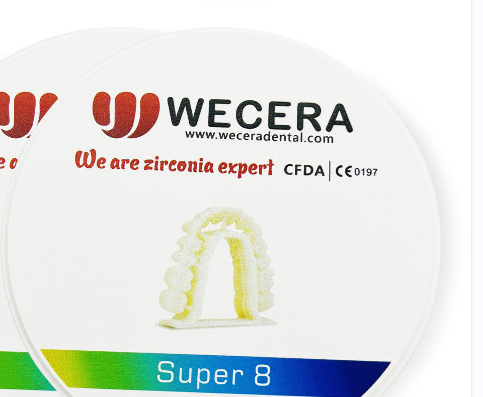 Diameter 98mm Multilayer Zirconia Block Providing 900Mpa Bending Strength and 6.0gcm3 Sintering Density Ideal for Dental Work